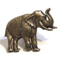 Emenee MK1151-ABB Home Classics Collection Elephant Facing Right 2 inch x 1-5/8 inch in Antique Bright Brass this & that Series